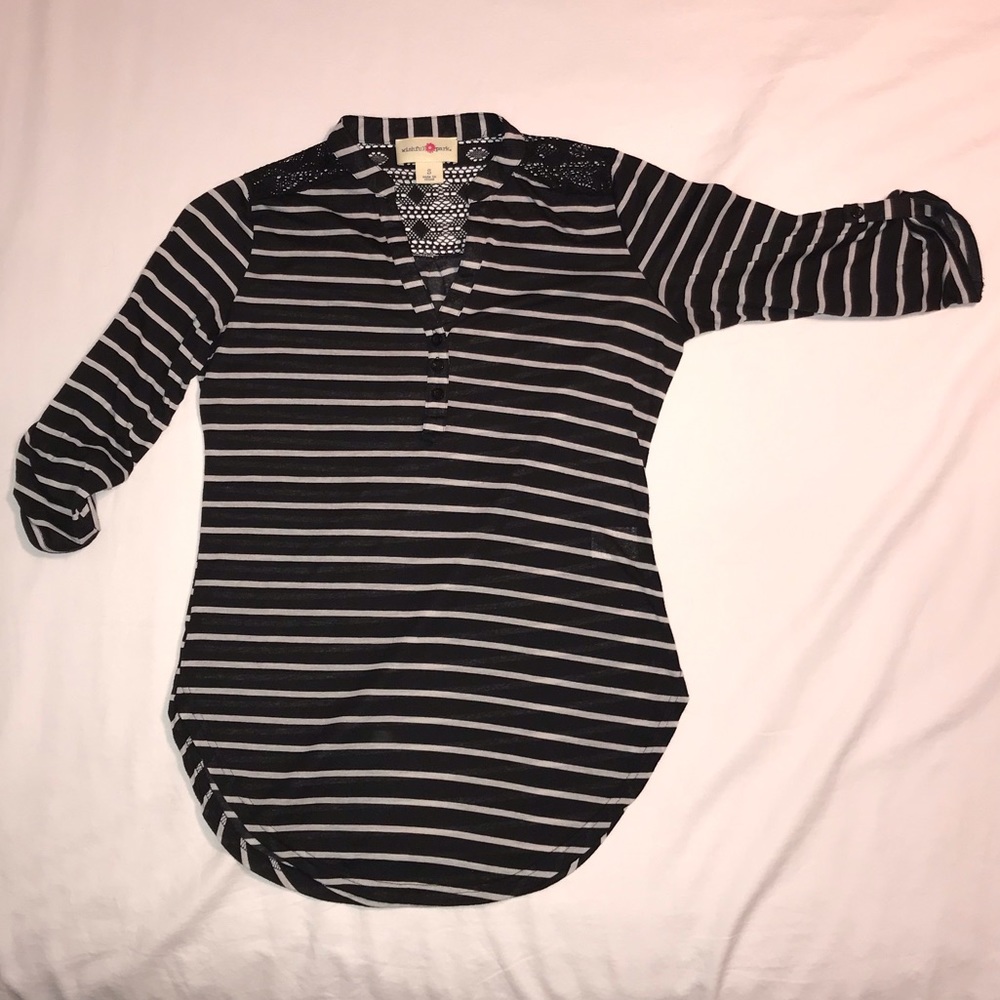Stripped Black and White Blouse